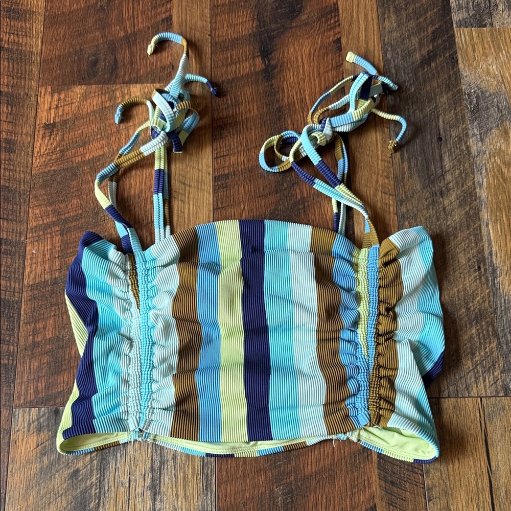Aerie Multicolor Striped Bikini Top
